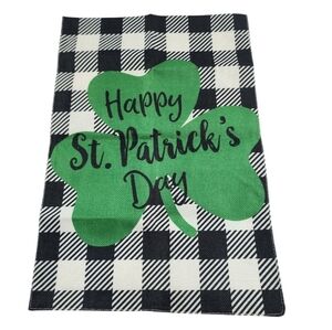 St. Patrick's Day Shamrock Plaid Garden Flag *NIP*